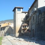 Norcia scossa dal terremoto del 2016 (foto Settonce, riproduzione riservata)