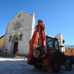 Norcia scossa dal terremoto del 2016 (foto Settonce, riproduzione riservata)