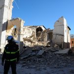 Norcia scossa dal terremoto del 2016 (foto Settonce, riproduzione riservata)