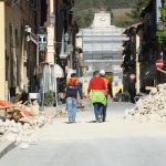 Norcia scossa dal terremoto del 2016 (foto Settonce, riproduzione riservata)