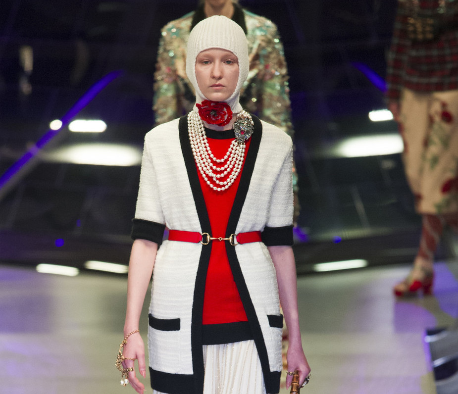 Passamontagna di Gucci in passerella