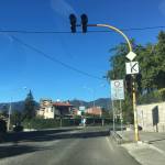 Il semaforo all'incrocio viale Turati – San Rocco