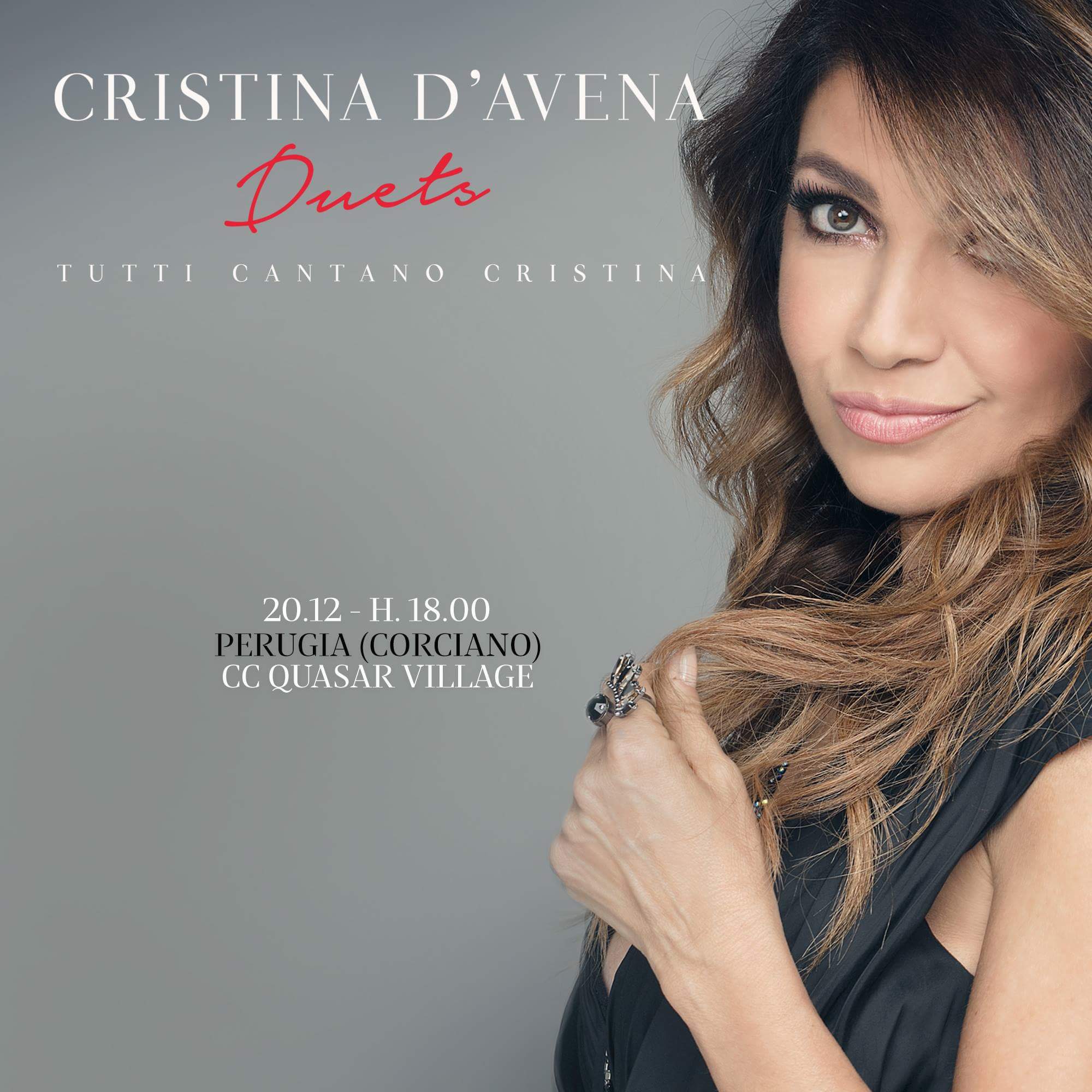 Cristina D'Avena al Quasar Village (foto Facebook)