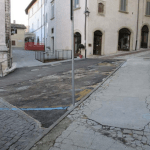 Lavori in piazza del Mercato a Spoleto