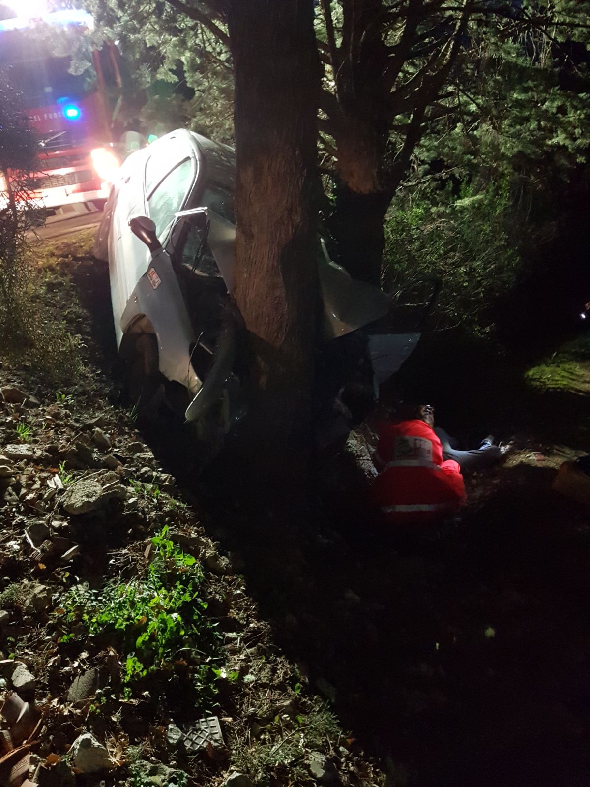 L'incidente a Pieve Caina