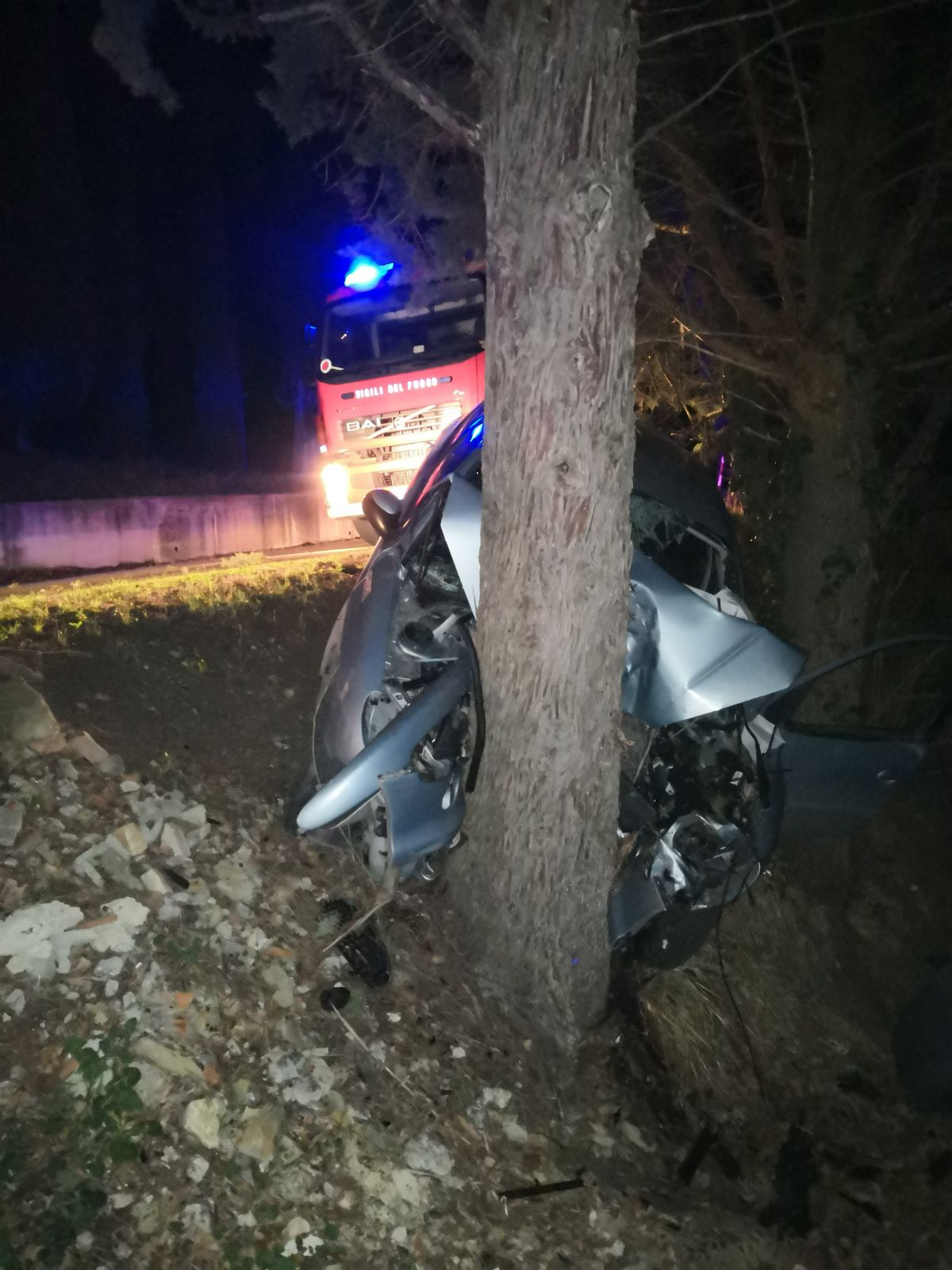 L'incidente a Pieve Caina
