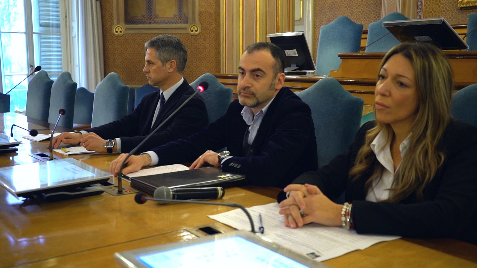 da sinistra, Rossano Pastura, Cesare Carini, Carlotta Caponi