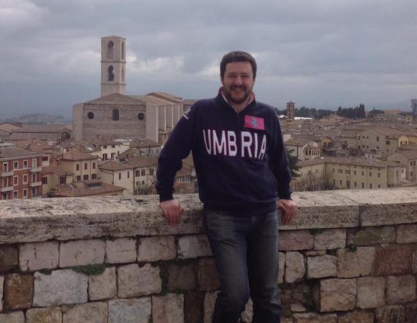 Matteo Salvini in una passata visita in Umbria