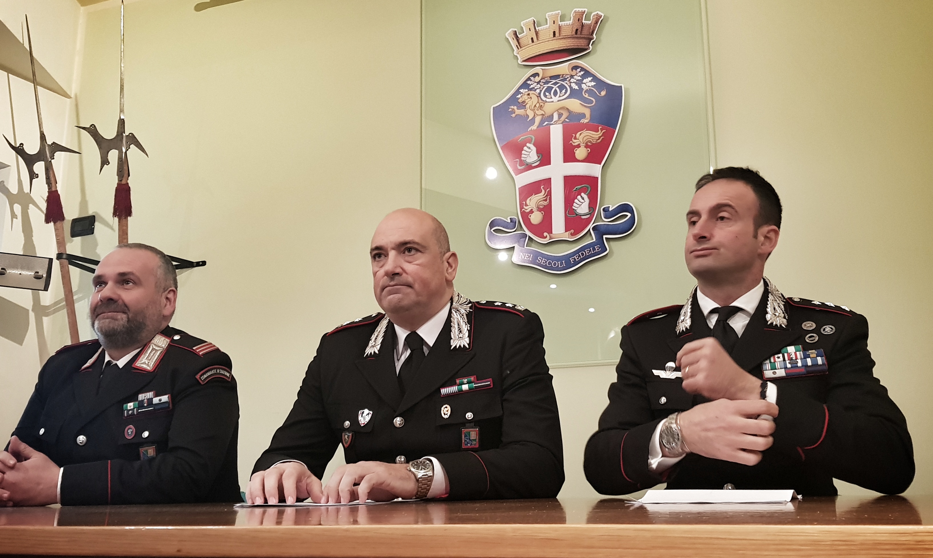 La conferenza dei carabinieri (foto Settonce) - ©RIPRODUZIONE RISERVATA