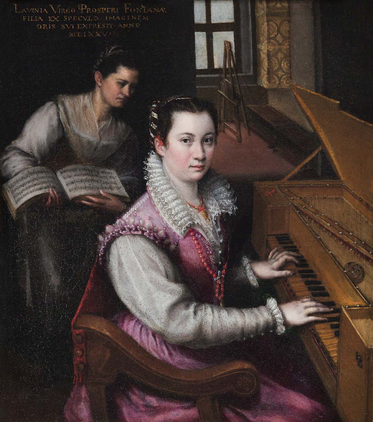 Lavinia Fontana, Autoritratto alla spinetta con la fantesca