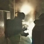 L'intervento dei vigili del fuoco a Foligno