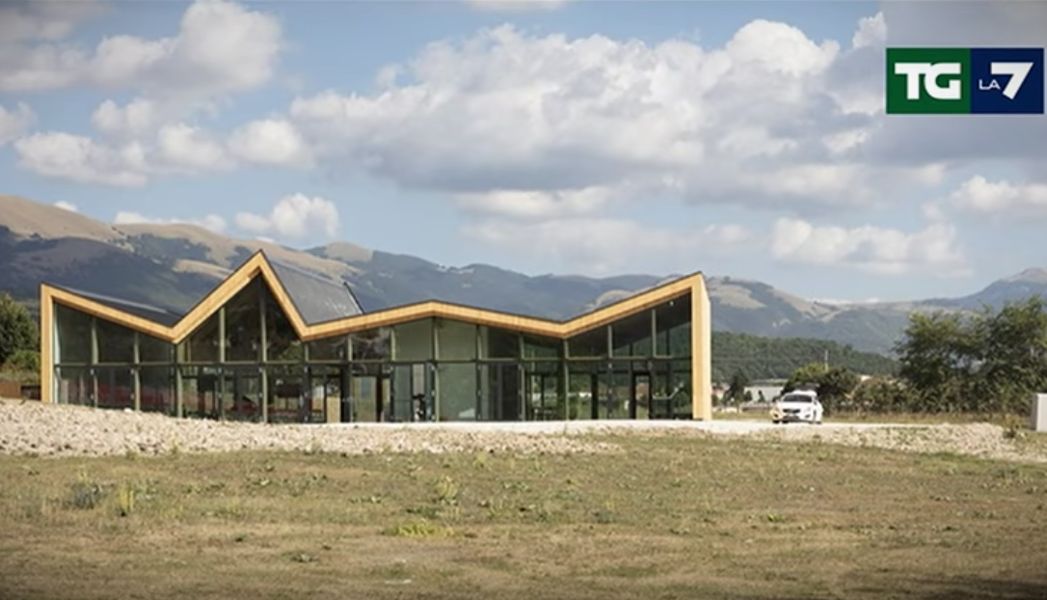 Centro polivalente Norcia 4.0 (foto La7)