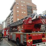 L'intervento dei vigili del fuoco a Ellera