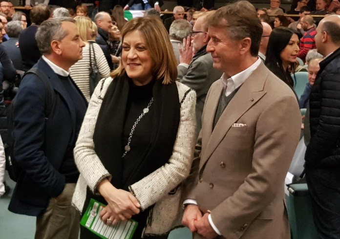 Marini e Cucinelli il giorno del comizio di Renzi al Capitini