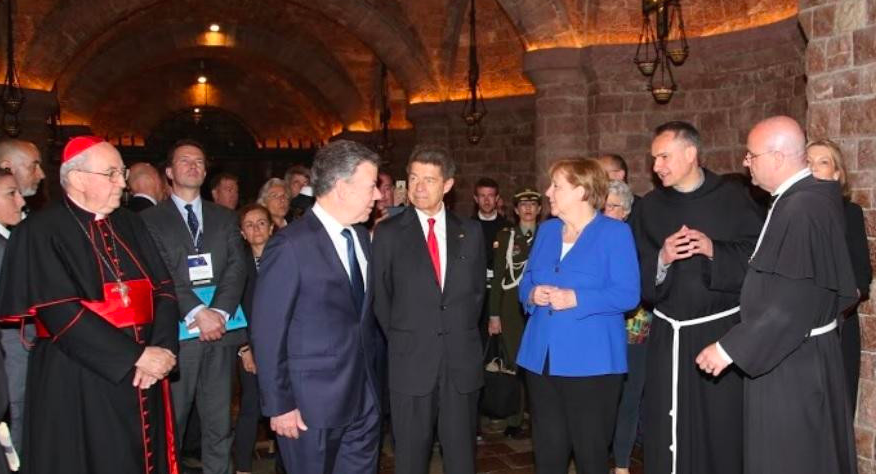 Angela Merkel ad Assisi (foto redazione sanfrancesco.org)