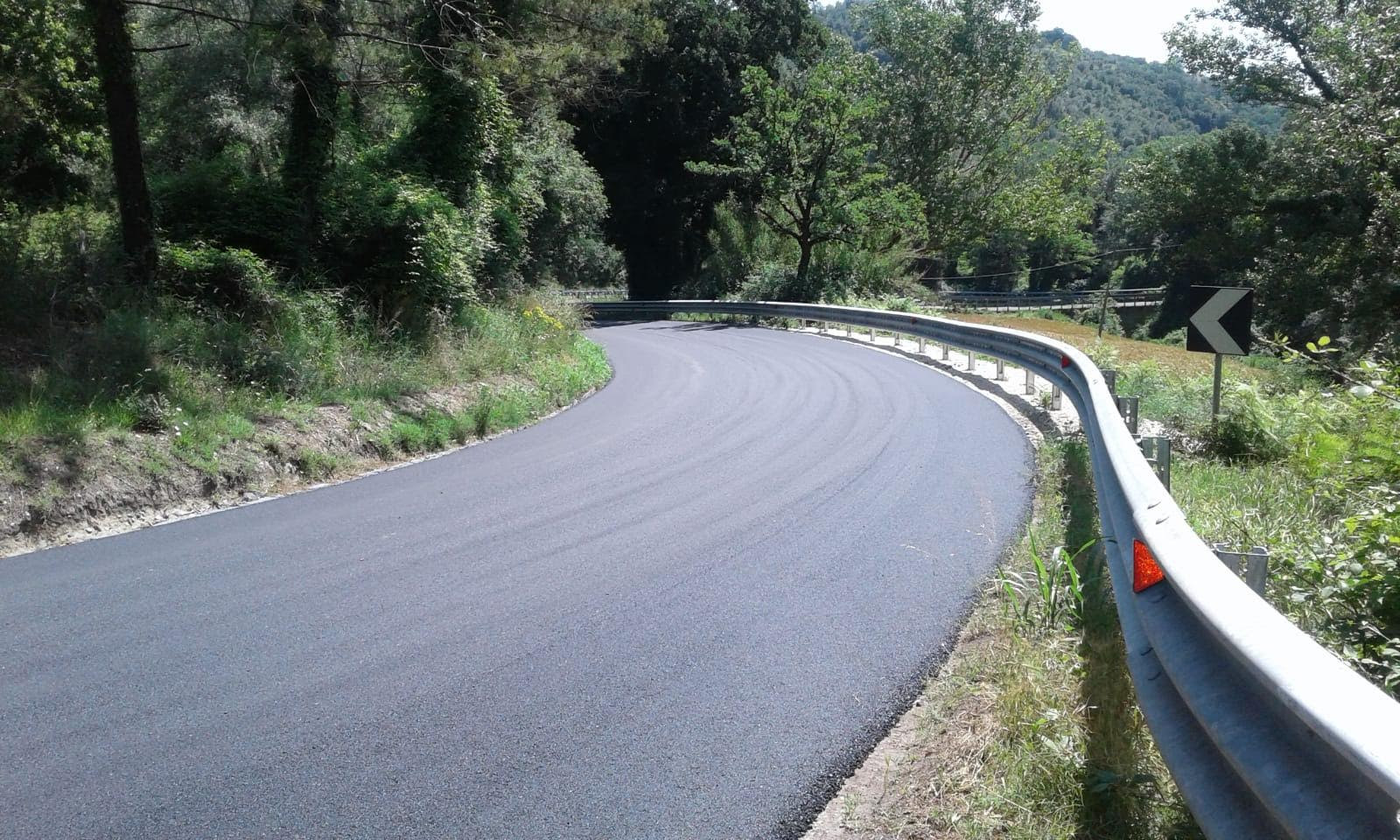 Asfalto nuovo sulla strada regionale 71