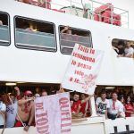 Tifosi del Perugia verso Venezia (foto Settonce) - ©RIPRODUZIONE RISERVATA