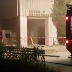 Postamat fatto saltare a Castiglione del Lago (foto di Giorgio Brusconi)