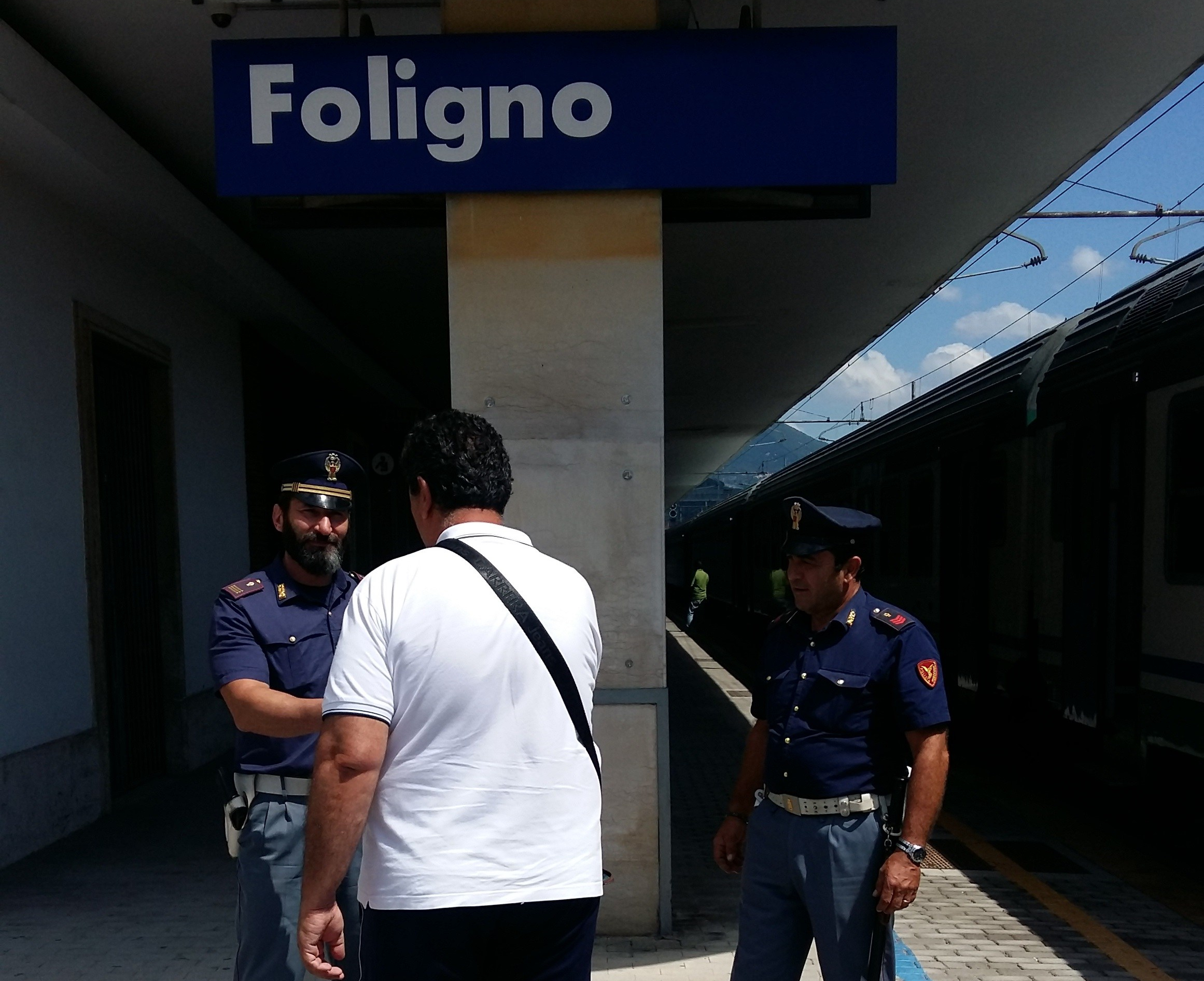 La polizia ferroviaria di Foligno