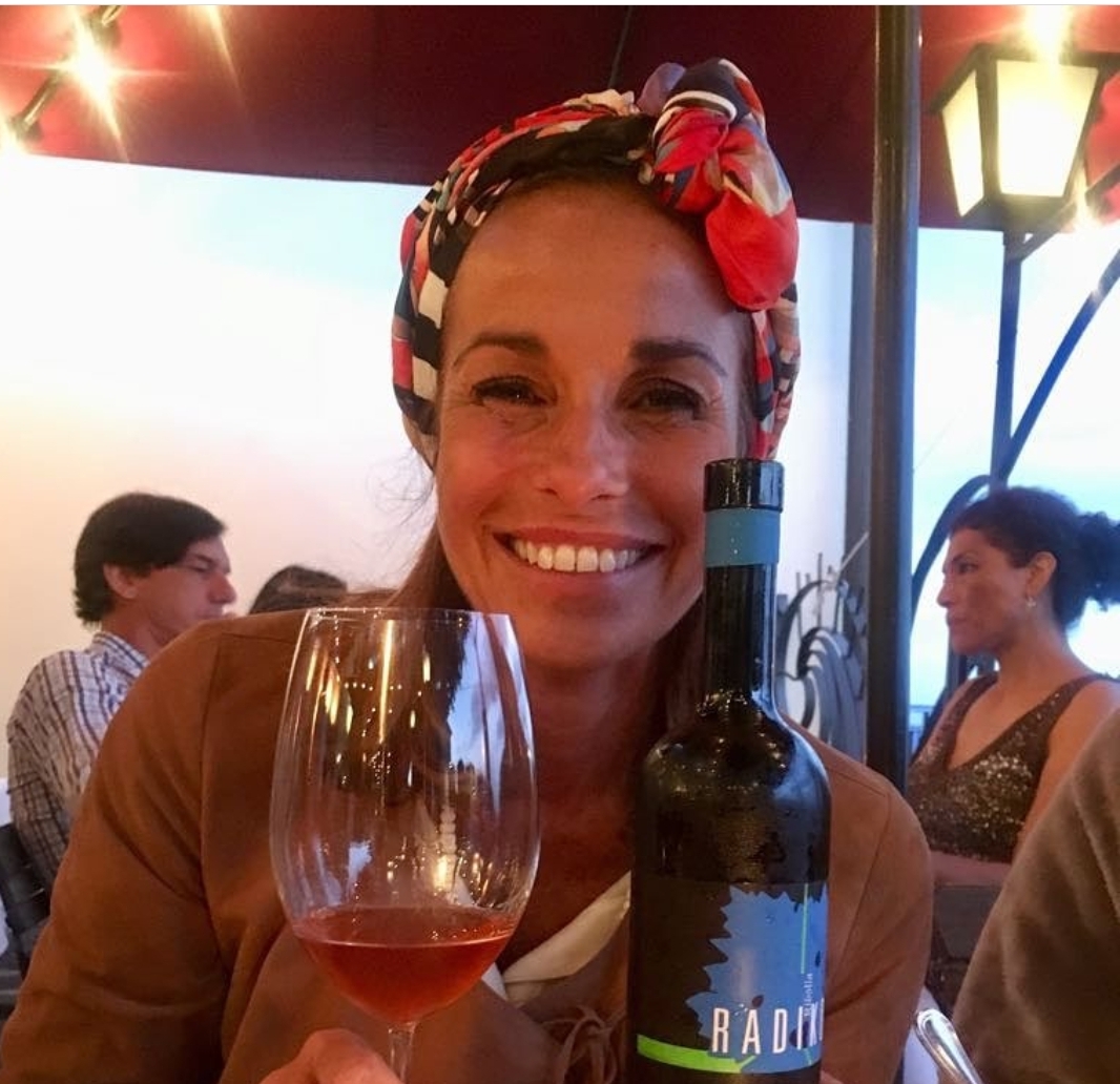 Cristina Parodi con il turbante (foto Instagram)