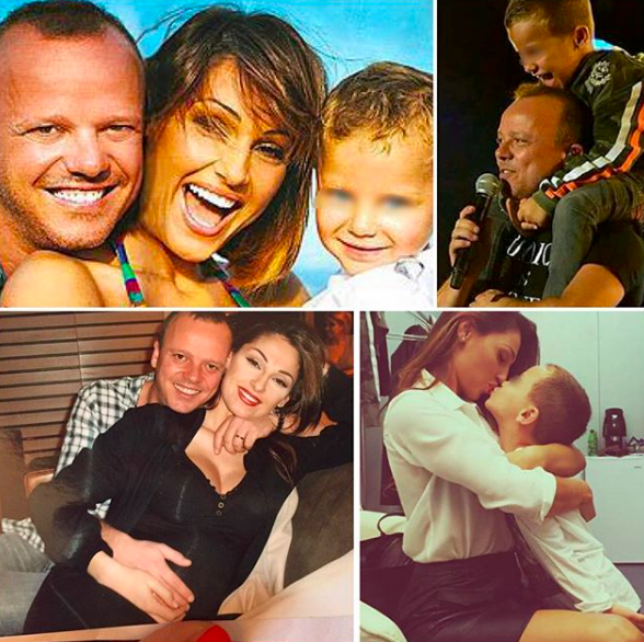 Anna Tatangelo, Gigi D'Alessio e il figlio Andrea (foto Instagram)