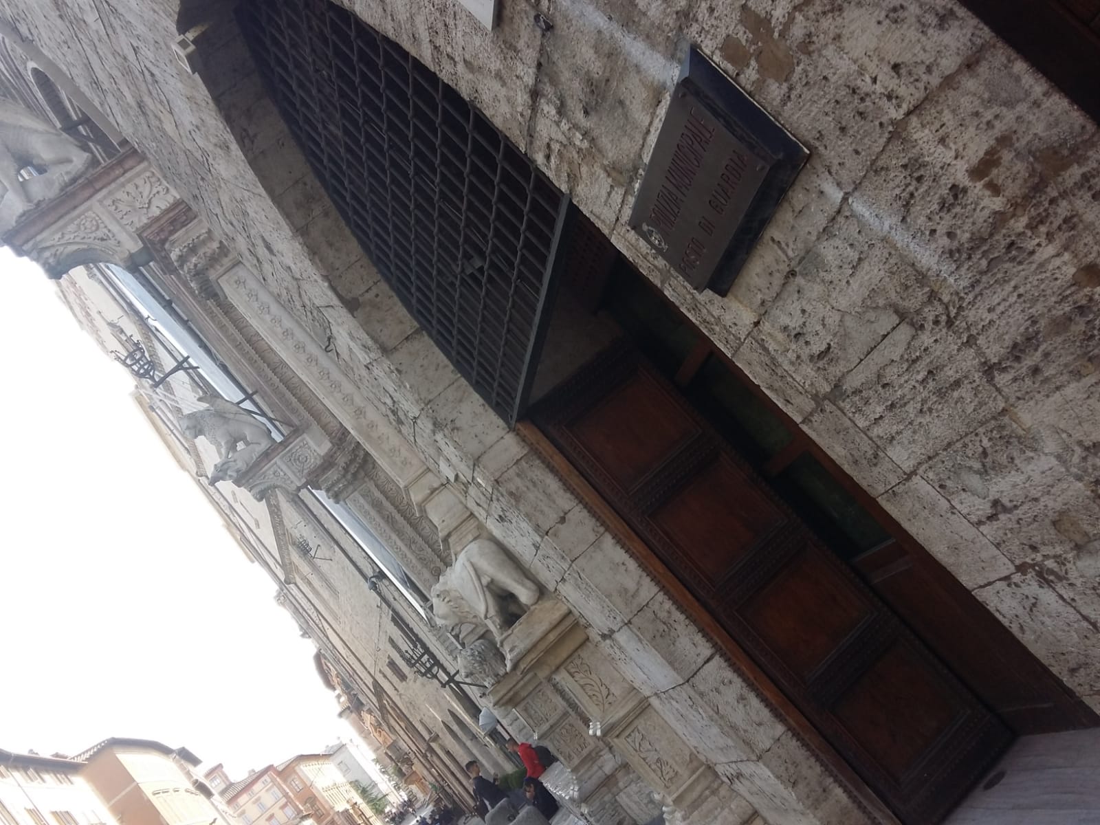 Il corpo di guardia della polizia municipale a Perugia