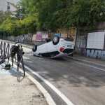 L'incidente in via Sicilia e l'intervento dei vigili del fuoco