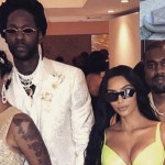 Un post di 2 Chainz su Instagram e nel riquadro le ciabatte di West