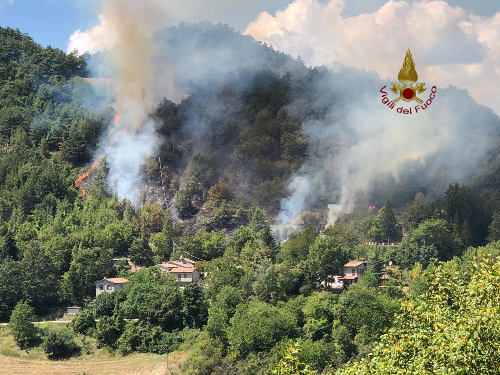 Incendio a Pietralunga
