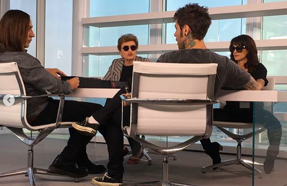 Asia Argento e i giudici di X Factor (foto Instagram)