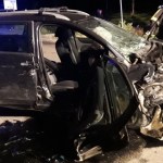 L'incidente stradale a San Secondo (foto vigili del fuoco)