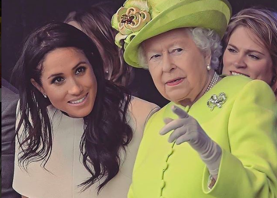 Megan Markle con la regina Elisabetta II (foto Instagram)
