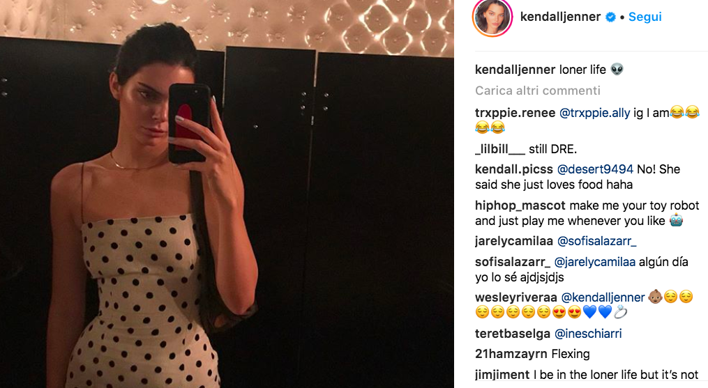 Kendall Jenner su Instagram