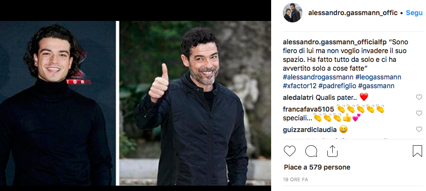 Leo e Alessandro Gassmann (foto Instagram)