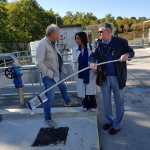 Il sindaco del Comune di Città della Pieve, Fausto Scricciolo, l’amministratrice delegata di Umbra Acque, Tiziana Buonfiglio, e il responsabile del procedimento per conto di Umbra Acque, Marino Burini