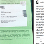 Il libretto universitario di Vinicio Marchioni (foto Instagram)