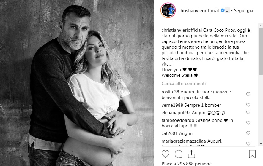 Cristian Vieri e Costanza Caracciolo (foto Instagram)
