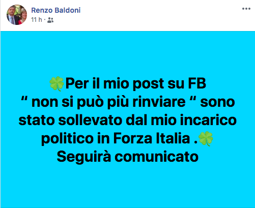 Il post di Renzo Baldoni