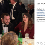 Salvini e Isoardi a cena insieme (foto Instagram @alis_italia)