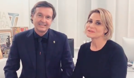 Simona Ventura e Gerò Carraro (foto Instagram)