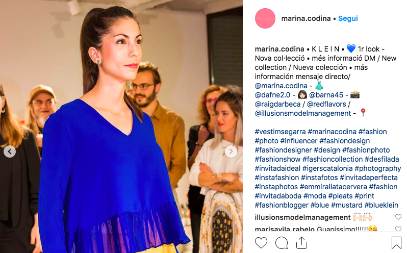 Un capo della collezione di Marina Codina (foto @marina.codina su Instagram)