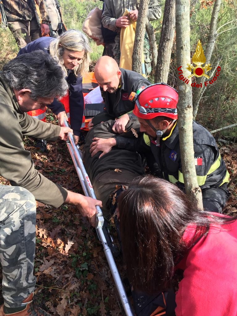 Il salvataggio dei vigili del fuoco