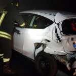 Una delle auto coinvolte nell'incidente
