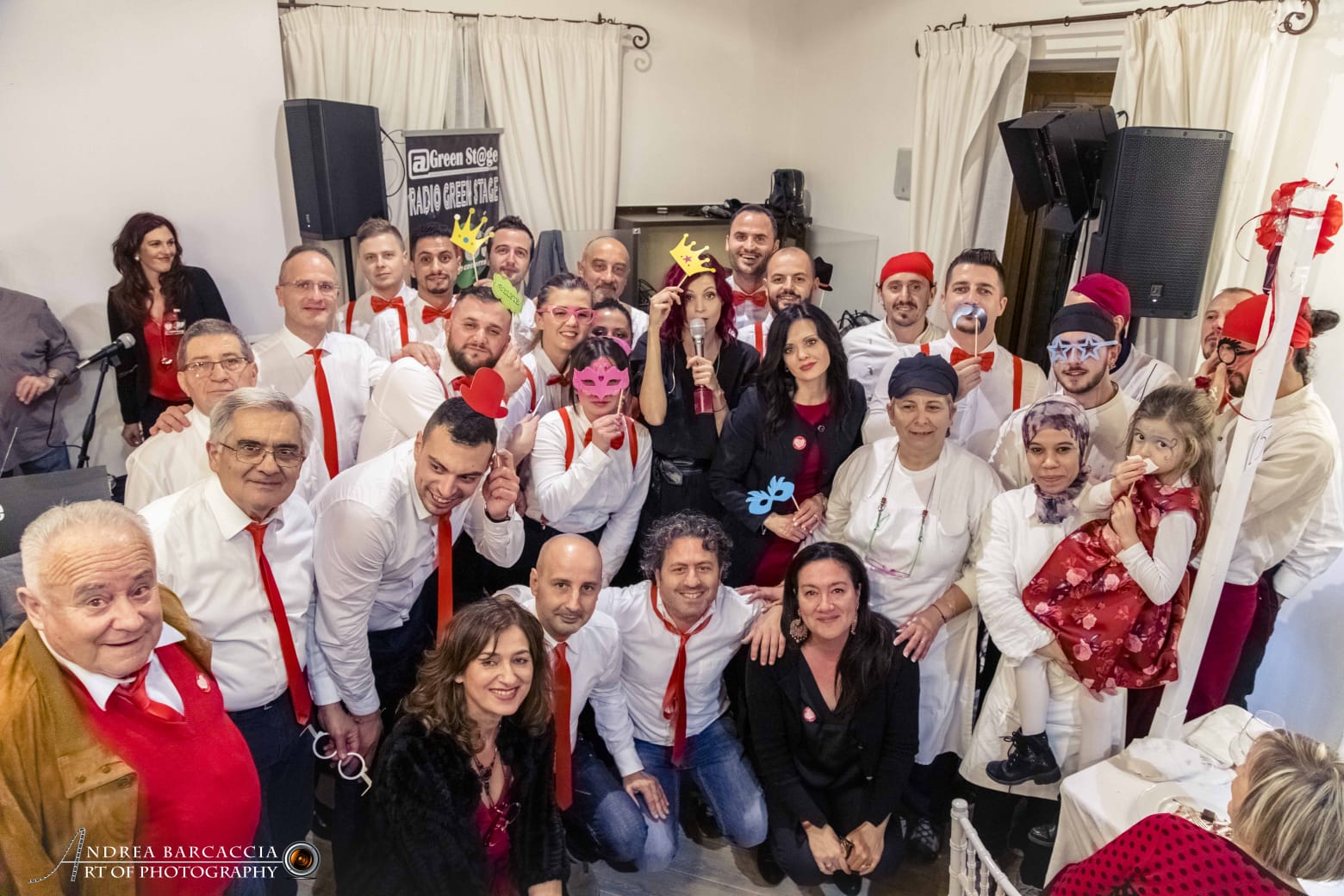 Gli organizzatori della serata "Rossocuore Rossoamore"