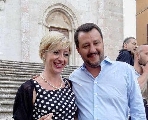 Francesca Mele e Matteo Salvini (foto Facebook)