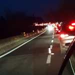 La fila per l'incidente a Tuoro