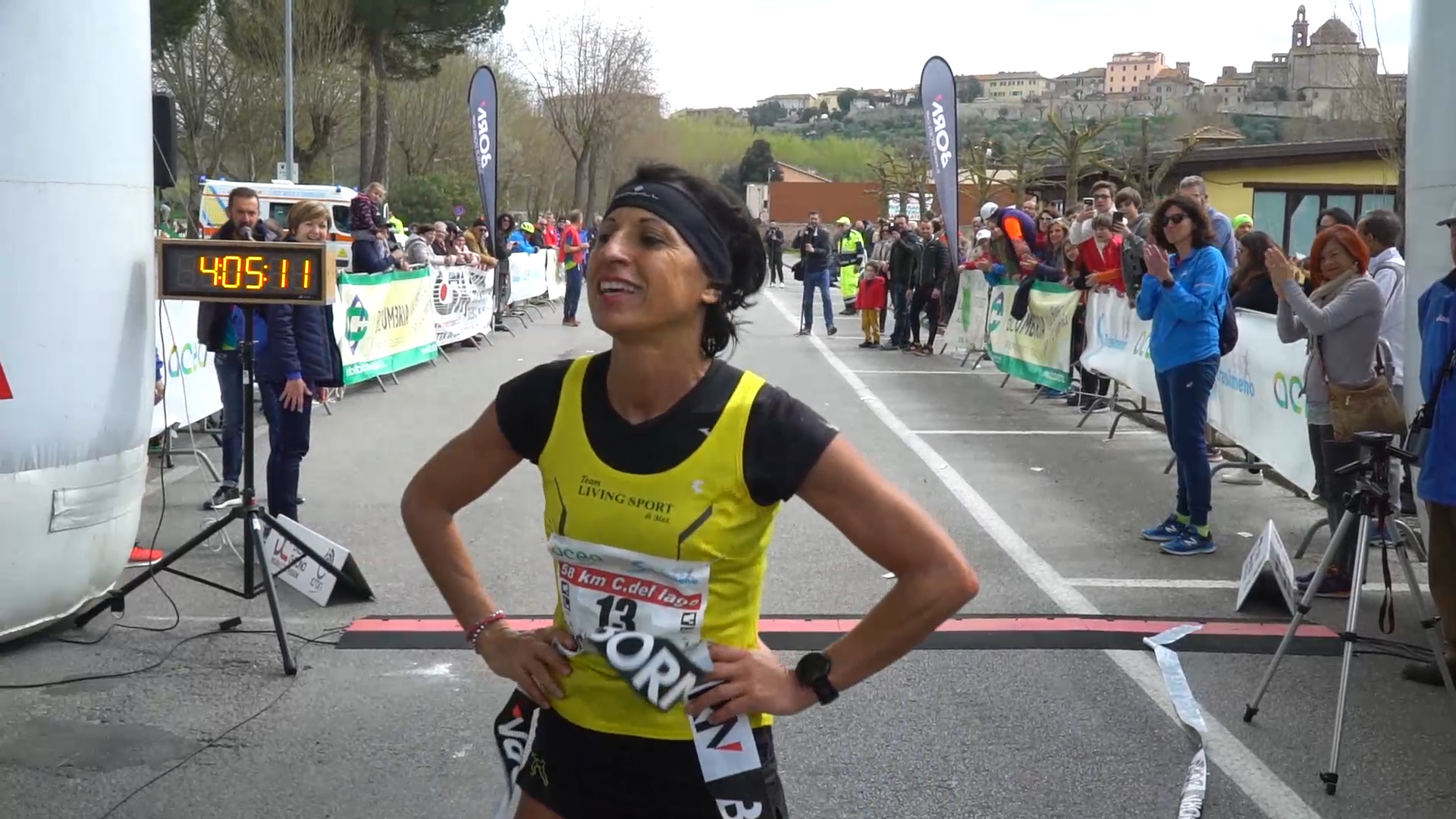 Federica Moroni al traguardo