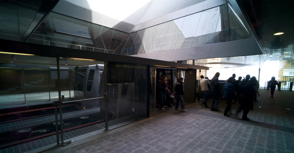 Il terminal del minimetrò al Pincetto (foto www.minimetrospa.it)
