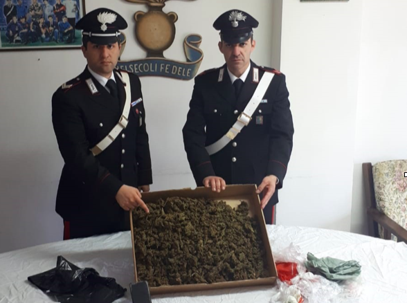 La droga sequestrata dai carabinieri di Assisi