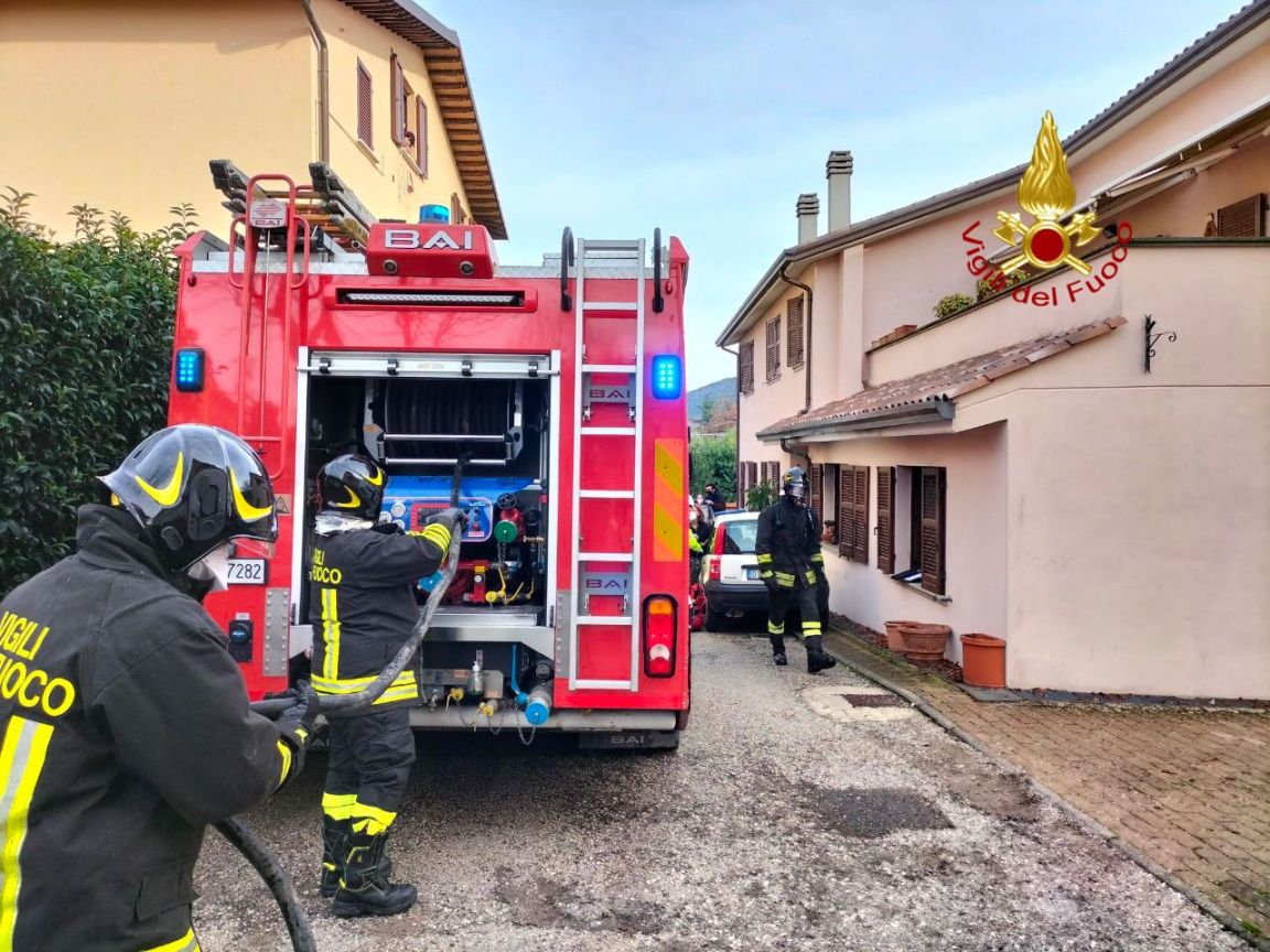 intervento vigili del fuoco di Gaifana a San Pellegrino